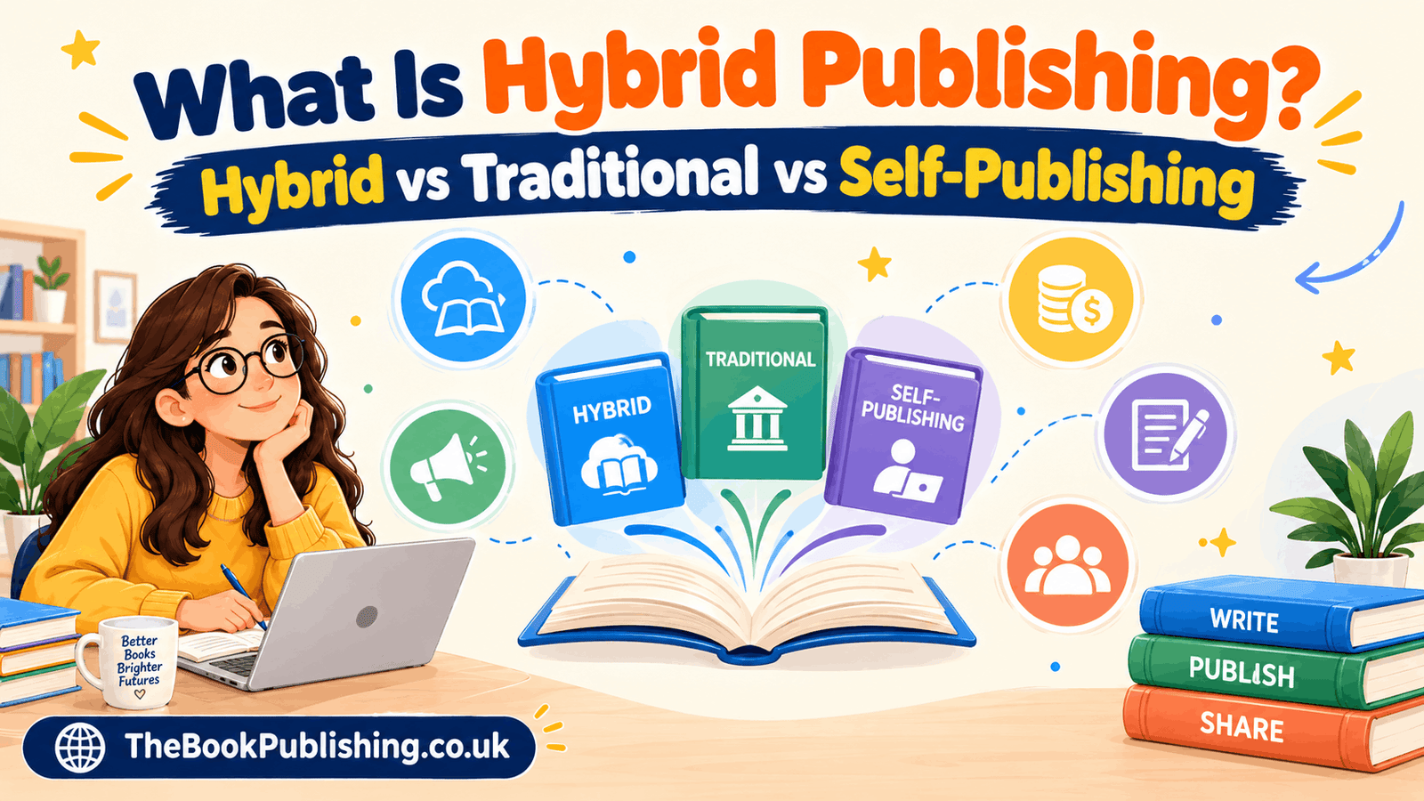 What Is Hybrid Publishing? Hybrid Publisher vs Traditional vs Self-Publishing