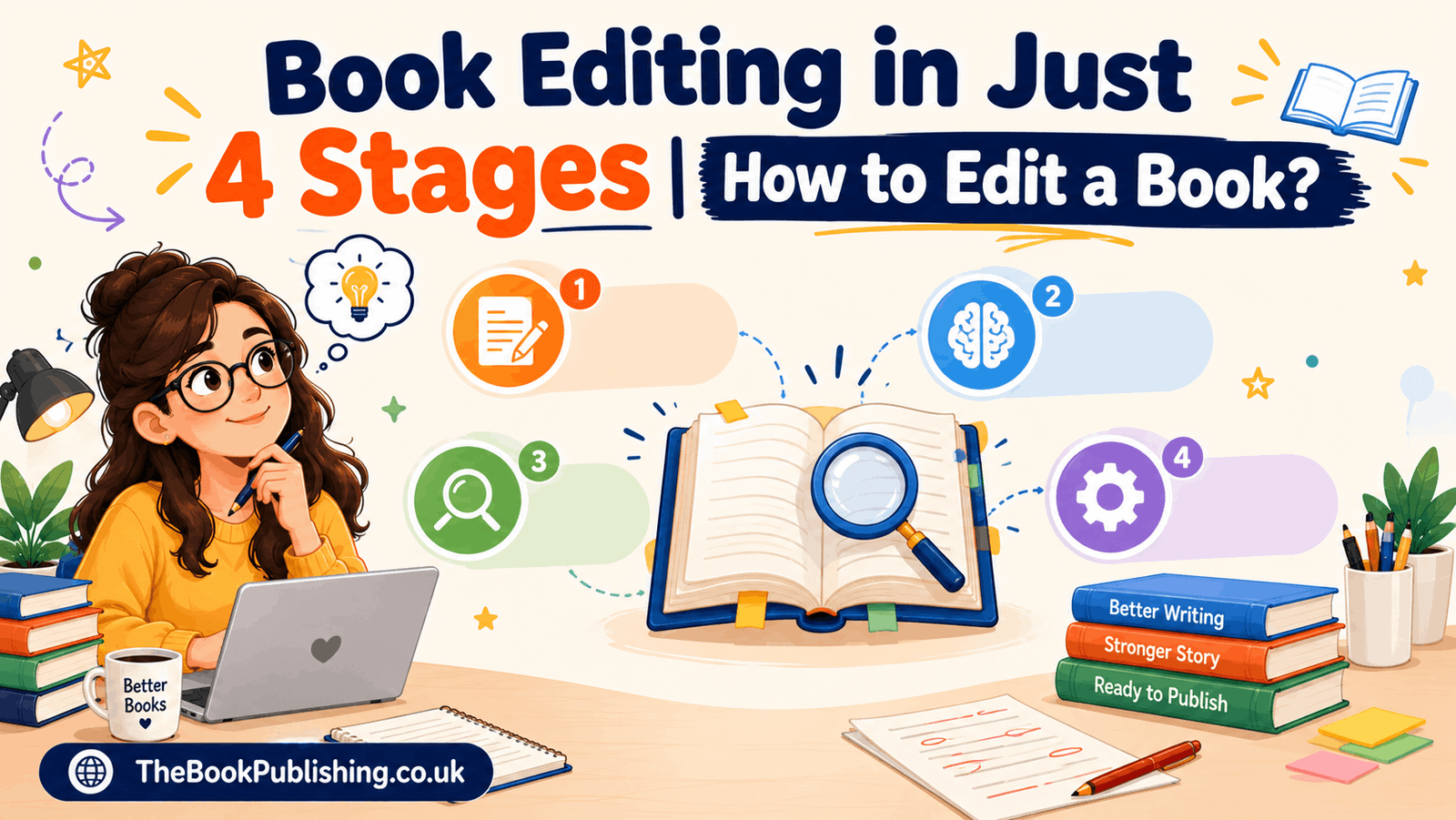 Book Editing in Just 4 Stages | How to Edit a Book?